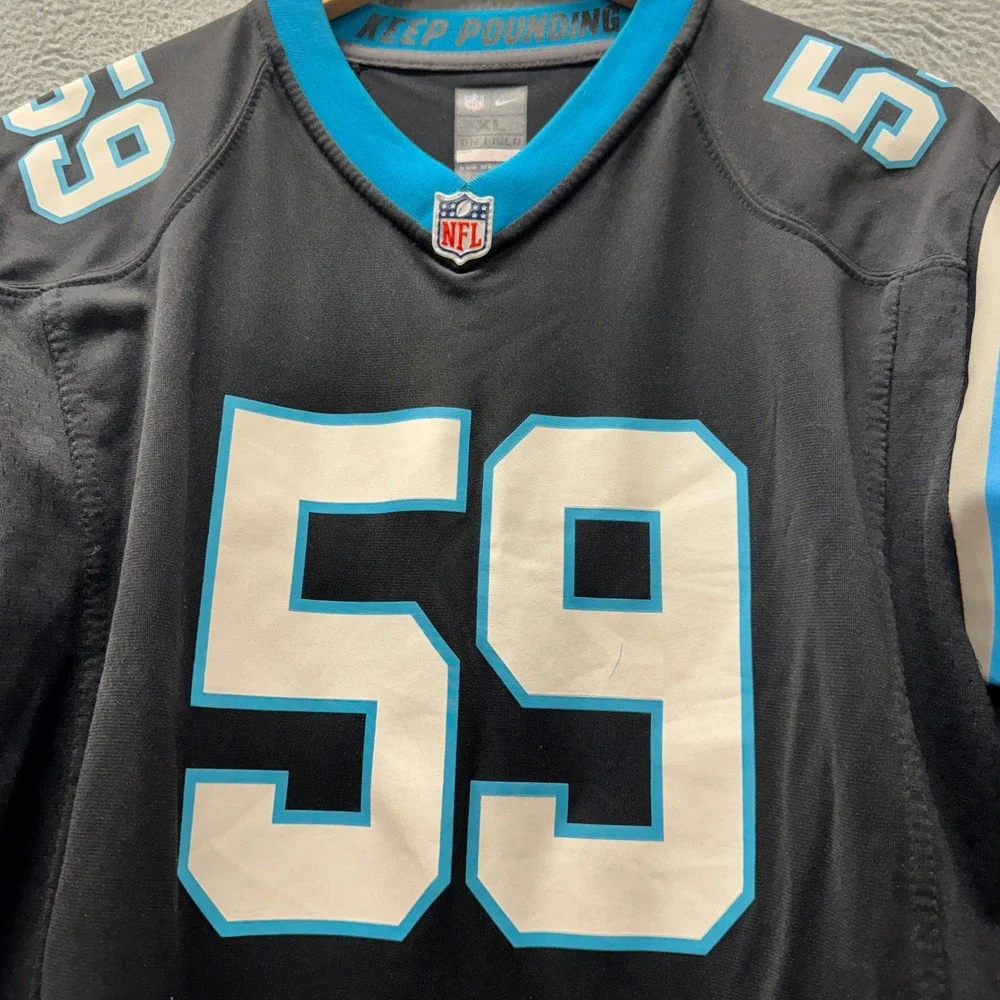 Luke Kuechly Jersey Carolina Panthers NFL Kids Youth XL Black Football #59